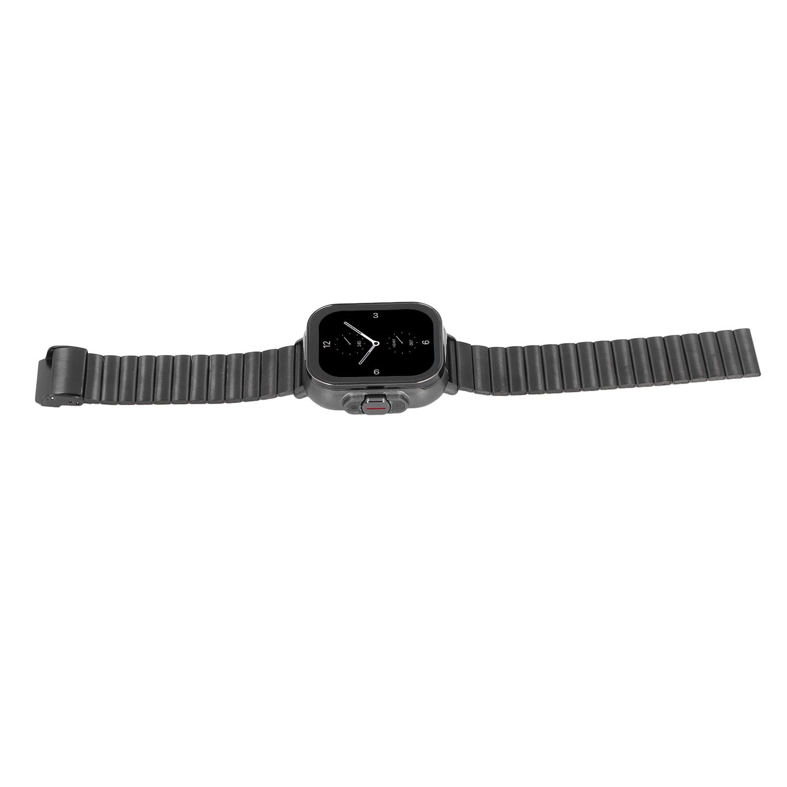 Sxhlseller Zegarek Sportowy, Bezproblemowe Połączenie Smartwatch z Uszami w Kolorze Aurykulowym, Aby otworzyć Wszystko (Czarna skorupa (czarna stal))