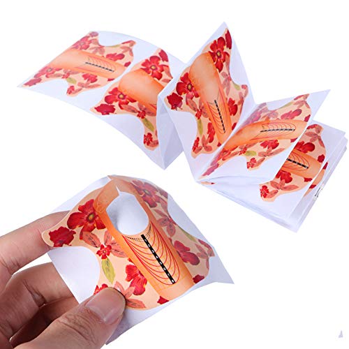 100 Pcs Nail Form Extension Guide Stickers Acrylic UV Gel Self-Adhesive Nail Art Shape Manicure Tool for Women Girls Nail DIY Home Salon Supplies