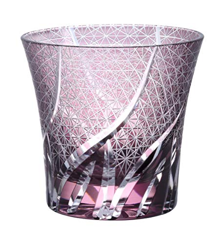 切子 グラス タンブラー ロックグラス ビールグラス ぐい呑み ウィスキー… (パープル)のサムネイル