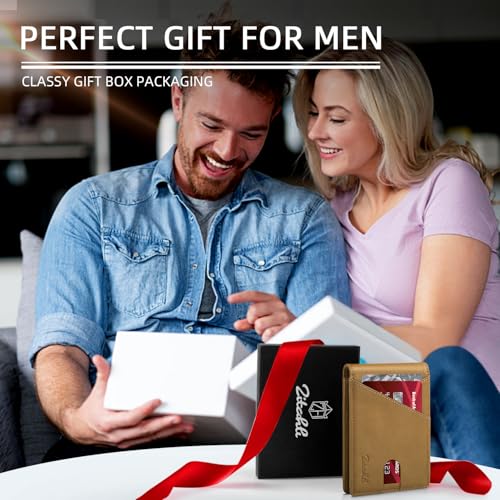 Image of Zitahli Bifold Wallets for Men, Slim RFID Leather Card Holder Cash Pocket