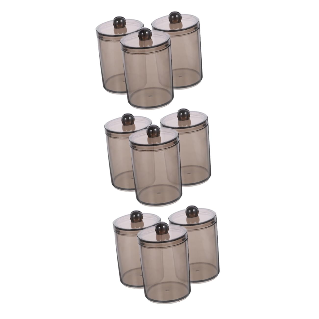 9stücke Teiliges Wattestäbchen- Deckel Schwarze Aufbewahrungsbox Für Wattepads Und Kleine Gegenstände Multifunktionaler Organizer Für Bad Schlafzimmer Und Büro Platzsparend