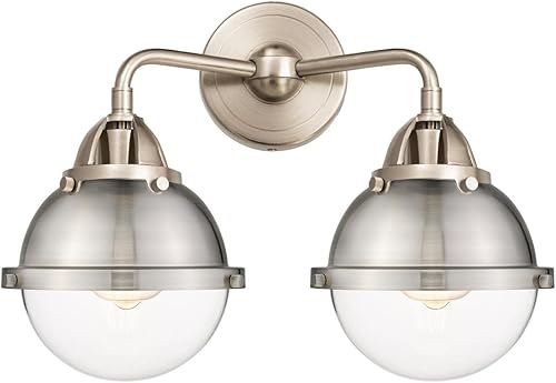 Innovations 288-2W-SN-HFS-62-SN Two Light Bath Vanity from Nouveau 2 Collection