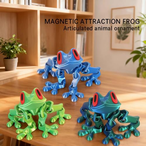 Imán decorativo para refrigerador rana magnética 3D miniatura 4