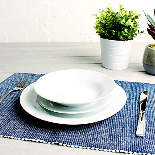 Sabichi 12pc Day to White Dinner Set - Microwave & Dishwasher Safe - 4 X Plates, Side Soup Bowls Plate and Bowl Ideal Plates and Bowls Set - Image 6