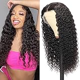 Lace Front Wigs Human Hair Deep Wave Lace Front Wigs 13X4 Brazilian Deep Wave Human Hair Wigs with...