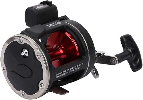 Miniatura 5 de Demeras Trolling Carretes Equipados Hielo Pesca Caña y Carrete Combos Aleación Aluminio Tambor Rueda Pesca Carrete con Contador de Línea para Pesca