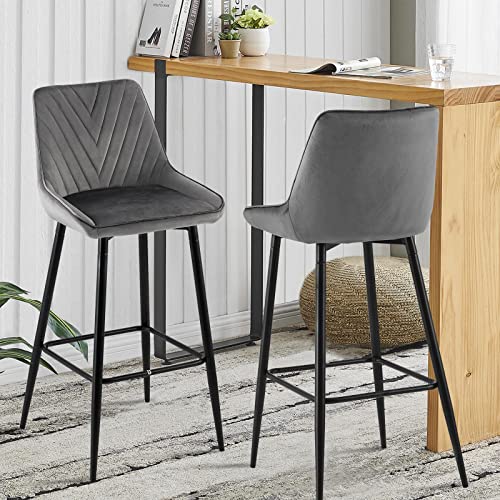 Taburetes de Bar Terciopelo Marca LEMROE
