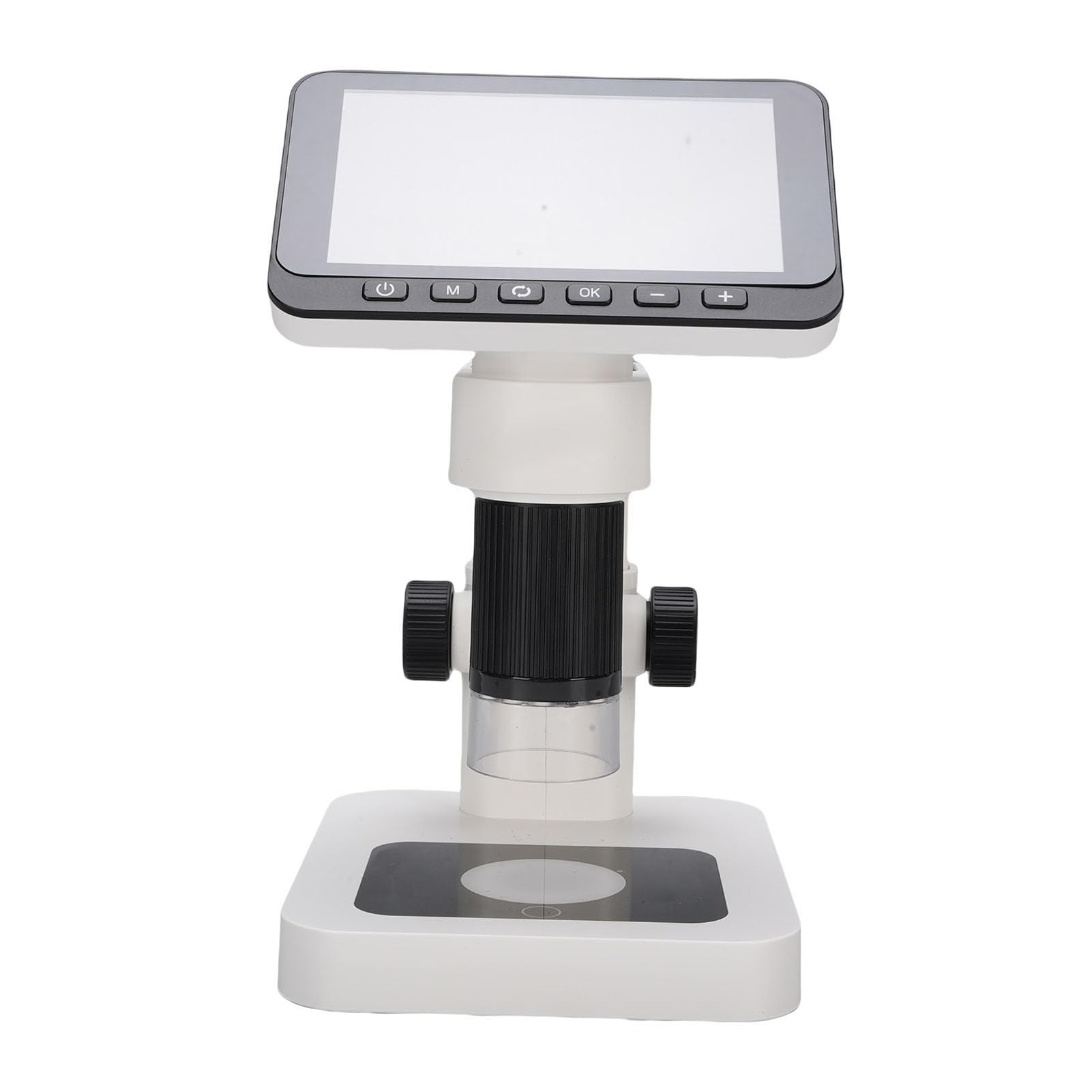 Microscopio Elettronico, Microscopio Digitale con Schermo IPS da 4,5 Pollici, 12MP 1080P, Zoom da 5X a 32X, 8 Luci LED, Tipo C, per Insegnamento Ai Bambini, Osservazione della Natura, (BLACK)