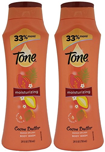 Tone Moisturizing Body Wash, Cocoa Butter Mango Splash, 24 Oz (Pack of 2)
