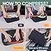 Large Compression Packing Cubes for Travel-Packing Cube Luggage Organizers 7 Piece Set for Checked Luggage-Ultralight, Expandable/Compression Bags by TRIPPED Travel Gear (Grey/Orange)