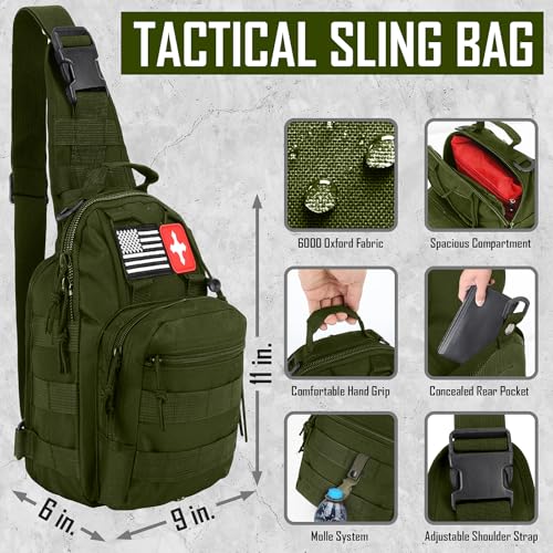 Survival Kit, 268 Pcs Emergency Survival Gear and Equipment Supplies with First Aid Kit, Camping Axe, Headlamp, Tent, Crossbody Bag for Camping Hiking, Hunting, Car, Gift for Christmas Men, Dads, Him - Image 3