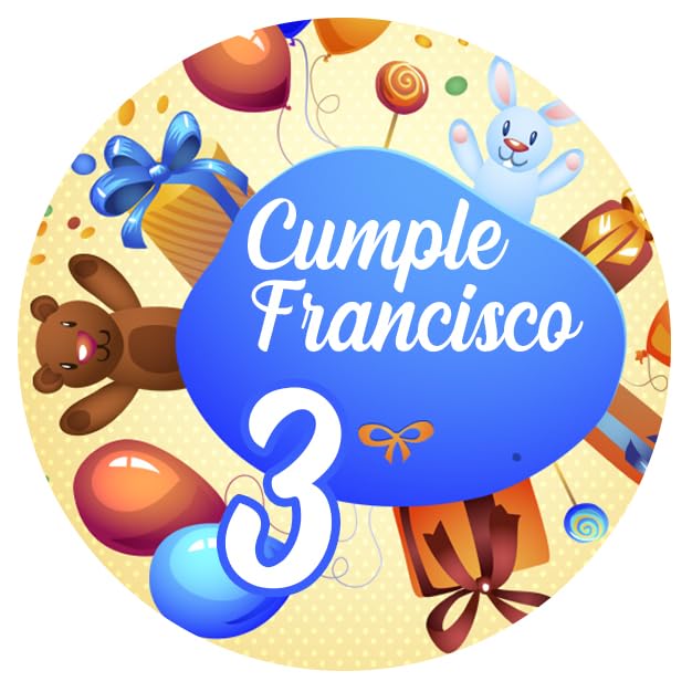 Etiquetas Adhesivas Redondas de Cumpleaños, Etiquetas para cumpleaños de osito de peluche con cajas de regalo, Cumpleaños para niño. Pegatinas Redondas Cumpleaños (20)