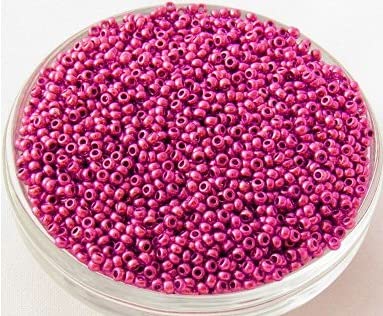 250 g Preciosa Seed Beads, 10/0 (approx. 2.3 mm) Metallic Pink (Preciosa Seed Beads) — image 1