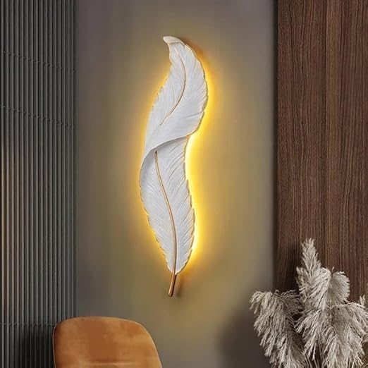 Image of 12 Watt Led Wall Light and Wall scones wall lamp for- Home, Kitchen, Bedside, Bedroom, Living Room, Office, Indoor, Bedside, Mirror Side, Diwali Lighting (Big Leaf)