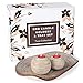 Huey House Orb Candle Holders & Tray Decor Set (2 Spheres and Decorative Bowl), Coffee Table Decor or Centerpieces for Dining Room Table or Kitchen Counter, Gift Boxed, Light Brown