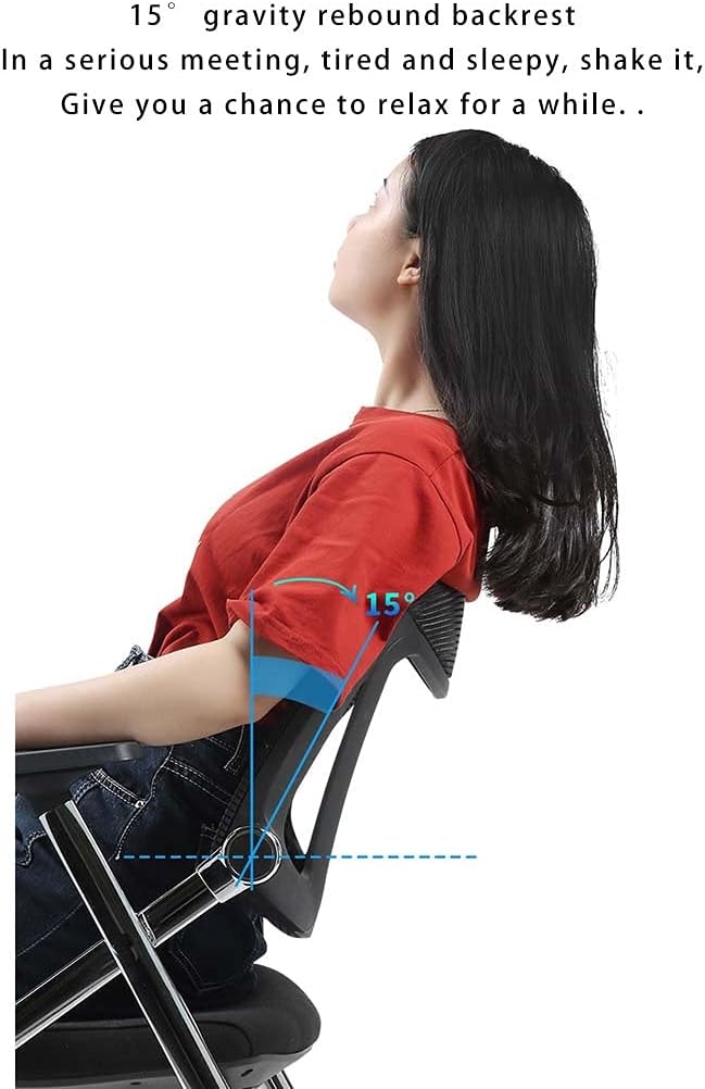 Mobkid Folding Office Chair Home Indoor Folding Office Folding Chair Lightweight and Convenient, Easy to Store Folding Chairs (Color : Black, Size : 47 * 46 * 83cm)