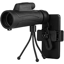 Monok ler Teleskop 10X40 Ak ll  Telefon i in Y ksek G l  Monok ler Teleskop Gece G r  Zoom Monok ler BAK4 Prizma Teleskop Telefon Kapsam  Ku  G zlemcili i Avc l k Kamp Seyahat i in -