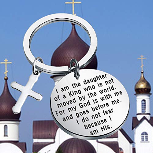 Myospark I Am The Daughter Of A King Christian Keychain Religious Jewelry Inspirational Gift For Women Baptism Gift For Girls (Daughter Of A King Keychain) #TOP6