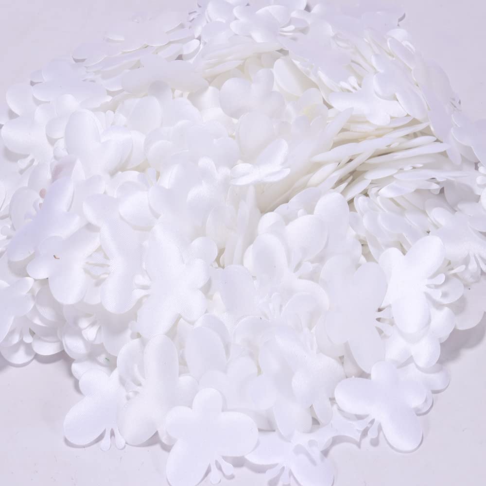 500 Pcs Butterfly Shaped Sponge Confetti Wedding Sponge Petals Table Petals Decorations for Valentine Birthday Festival Party Supply (White)
