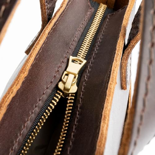 Portland Leather Goods Mini Crossbody Tote Bag for Women – Handmade from the Finest Full-Grain Hides – Adjustable Strap2