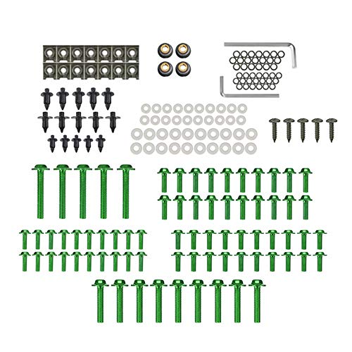 mewmewcat Conjunto completo de kit de carroceria para parafusos de carenagem de motocicleta 194pcs F