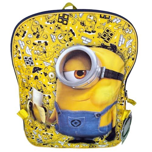 AI ACCESSORY INNOVATIONS Despicable Me Minions Full Size 16 Inch Backpack with Detachable Lunch Box3