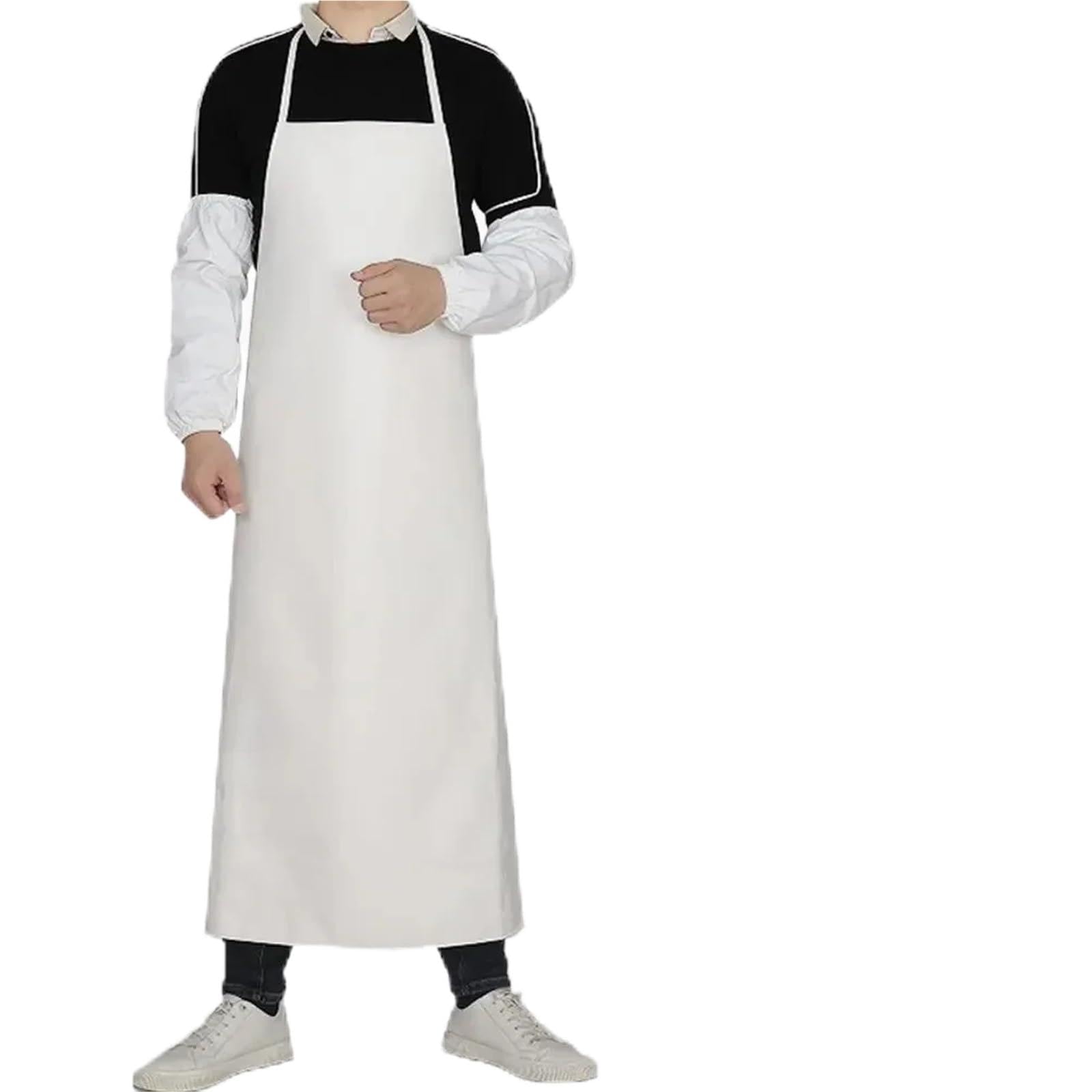 Delantal Trabajo Pesado Delantal de cuero resistente al aceite, unisex, talla grande, for cocina, trabajo, hostelería, estilo masculino, impermeable