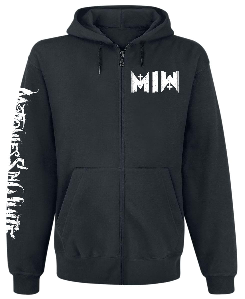 Motionless In White Logo Homme Sweat-Shirt zippé à Capuche Noir