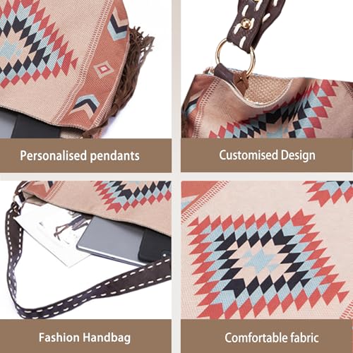 Bolso de mano CORIOS con flecos bohemio para mujer miniatura 6
