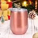 NEWBEA 12 oz Wine Tumbler with Lid,Double Wall Vacuum Insulated Stemless Wine Glasses,Stainless Steel Wine Cup for Wine,Coffee,Drinks,Champagne,Cocktails-Best Gifts for Mom/Women