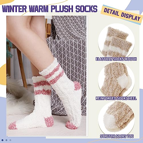 Image of DoSmart Fuzzy Socks For Women Slipper Warm Fluffy Soft Winter Cozy Plush Cabin Sleep Christmas Home Socks