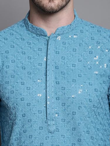 Mens Indian Traditional Cotton Kurta Sets, Men Kurta Set Indian Wedding Dress (A-117)4