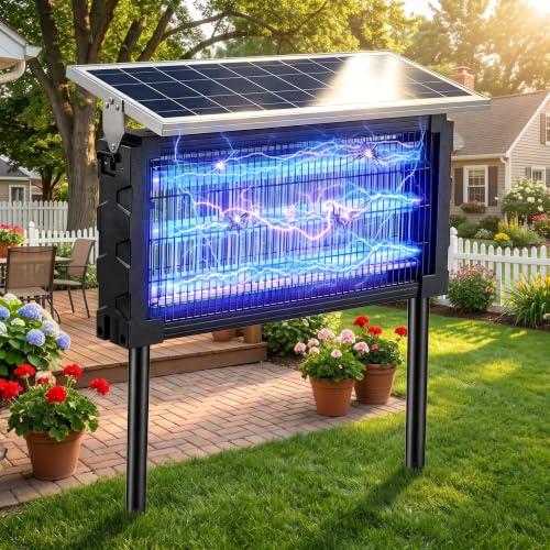 Image of 2026 Solar Bug Zapper Outdoor Waterproof Mosquito Repellent Outdoor Patio