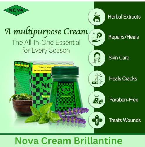 NOVA CREAM Brilliantine Cream/Ideal Moisturiser For Skin,/ Hair Nourishing