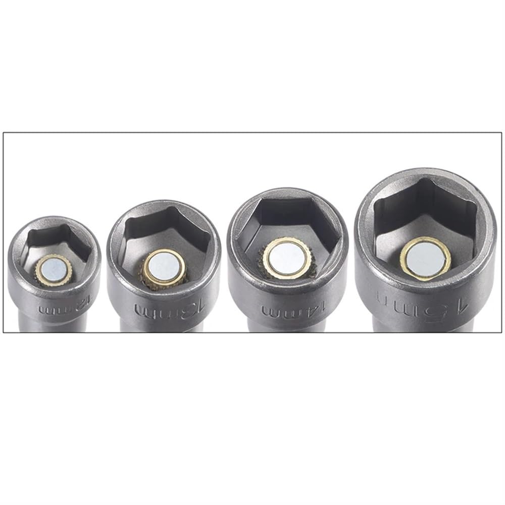 Set di Punte for giradadi a Cambio rapido da 12mm 13mm 14mm 15mm 16mm 17mm 18mm 19mm Punta da Trapano Magnetica con Codolo Esagonale da 1/4"