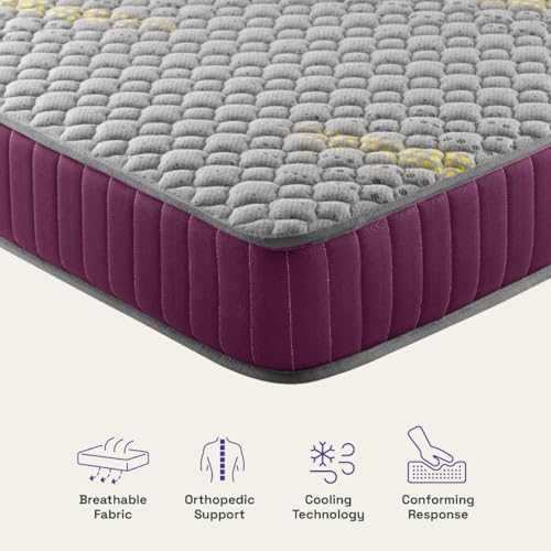 Image of Wakefit Ortho ActiveCool Twin Size Mattress, Gel Memory Foam Mattress for Cool Sleep & Pressure Relief, Medium Firm Mattresses Mattress-in-a-Box /Pressure Relieving (75x39x10)