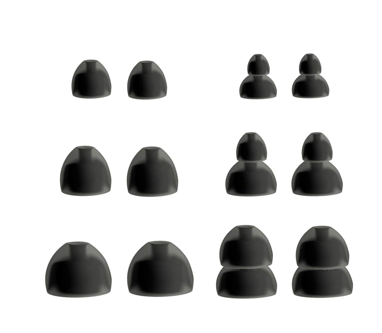 Comfortable B Oval Fit Kit Compatible with Shure SE110, SE112, SE115, SE210, SE215, SE315, SE420, SE425,SE530 PTH,SE535,SE846,E3c,E4c,E4G,E5c,I3C,I4C,SCL3,SCL4,SCL5 Earphones - Replacement Eartips