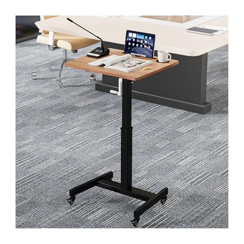 Atril con pedestal móvil Genérico en color blanco roto para conferencias y oficinas