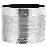 TOPPERFUN Manguera de Conducto de Cocina Flexible de Aluminio Doble Capa 120 MM X 2 M Tubo de Ventilación Resistente y Extensible para Sistema de Escape y Aire Acondicionado