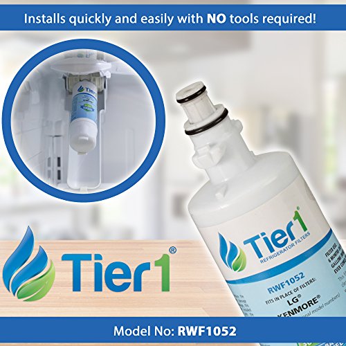 Tier1 Adq36006101 Refrigerator Water Filter 2-Pk | Replacement For Lg Lt700P, Adq36006102, Kenmore 46-9690, 469690, Adq36006101-S, Wsl-3, Fml-3, Rfc1200A, Fridge Filter #TOP3