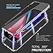 iPhone 7 Plus Case, iPhone 8 Plus Case, ZHIKE Magnetic Adsorption Case Front and Back Tempered Glass Full Screen Coverage One-Piece Design Flip Cover for Apple iPhone 7 Plus/8 Plus (Clear White)
