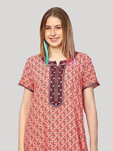 Image of Evolove Women's Viscose Liva Long Maxi Night Gown Nighty Dress with Pocket, Super Soft Comfortable (LNG-Rayon)
