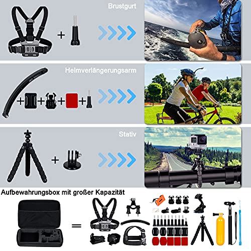 JULUCLKJ 50-in-1 Action-Kamera Zubehör Kit, Kompatibel mit GoPro Max GoPro Hero 9 8 7 GoPro Fusion, AKASO, INSTA360 ONE… – Bild 7