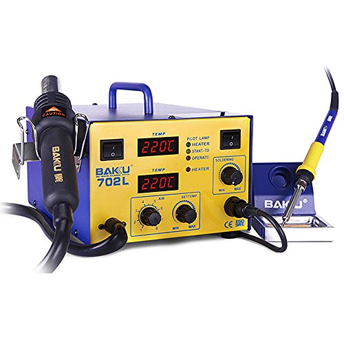 BAKU BK-702L 2 in 1 Hot Air Rework Soldering Station with High Performance Digital Rated Soldering Station