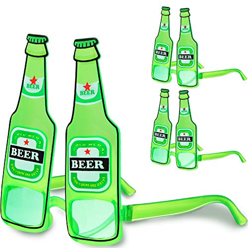 Boao 3 Pairs St. Patrick's Day Glasses Plastic Beer Eyeglasses Irish Party Eyeglasses for Funny Costume Accessory