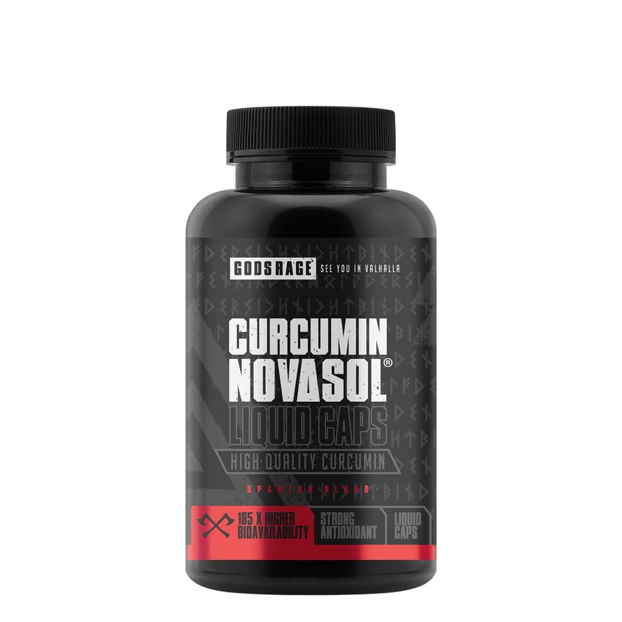 GODSRAGE Curcumin Novasol – 60 Kurkuma Kapseln – Höchste Bioverfügbarkeit – keine Füllstoffe – Curcumin Kapseln Made in Germany