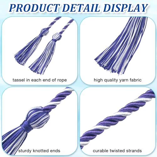 Image of ONUPGO Graduation Cord, Graduation Honor Cords Rayon Braided Tassel Cord for 2026, 68 inch Polyester Yarn Long Robe Honor Rope for Graduation Students, Bachelor Gown