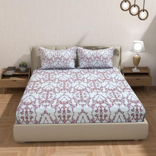 Image of Florida Floral Microfiber Comforter Set for Double Bed Soft Reversible 180 GSM AC Comforter with King Bedsheet & 2 Pillow Covers