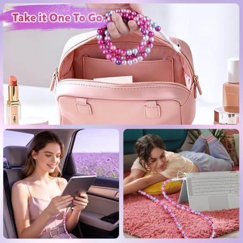 Image of Aolcev USB C Cable 2 in 1 Beaded Multi USB A to USB C for iPhone Chargers