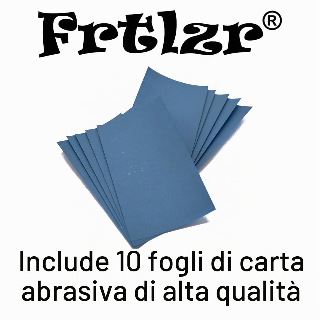 Fretshaper - Kit di livellamento dei tasti per la manutenzione della chitarra, colore: nero